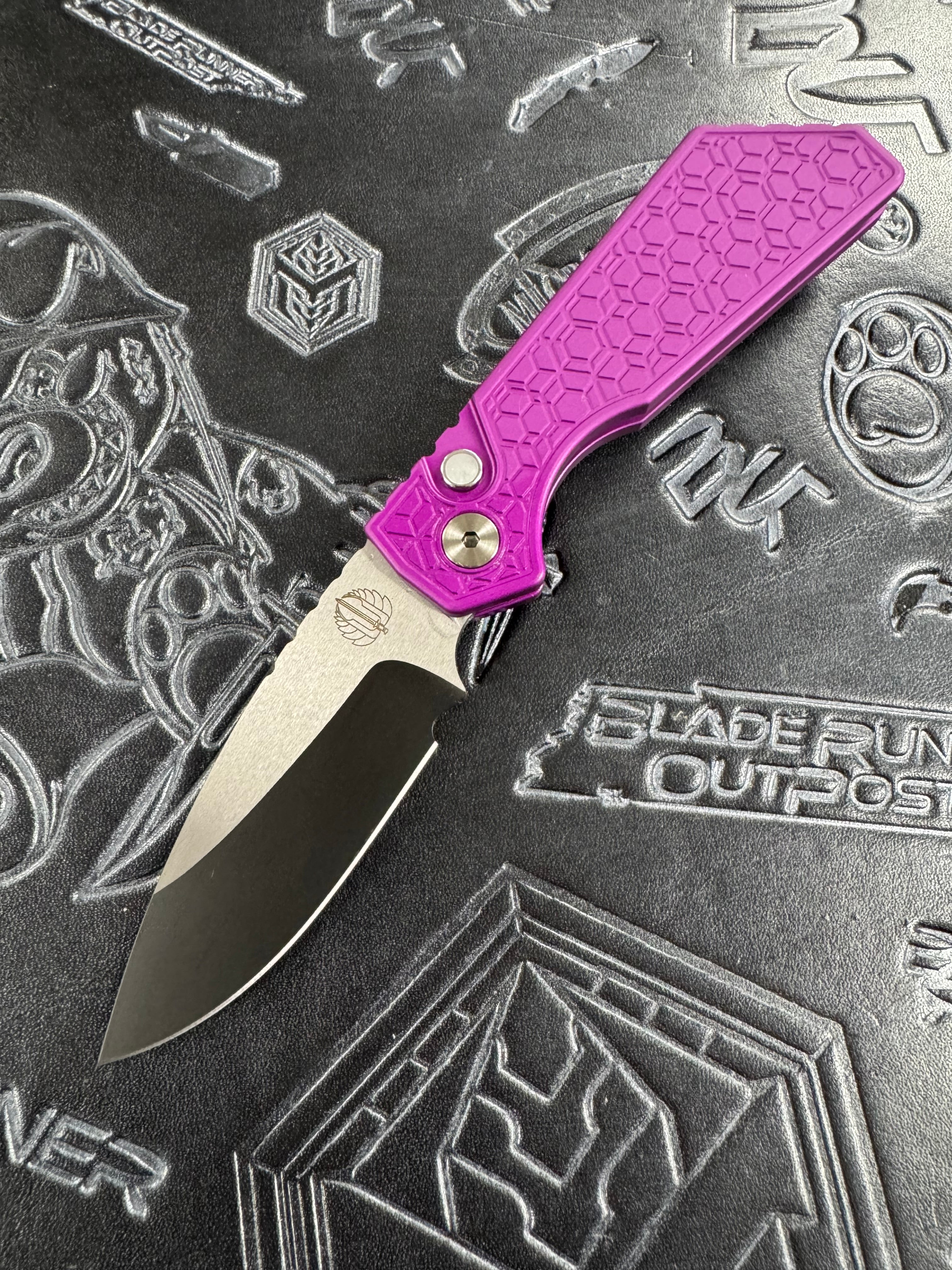 Pro-Tech PT Plus Purple Gridlock Aluminum Handle & 2 Tone DLC MagnaCut Blade 2024 PT+ Custom 008