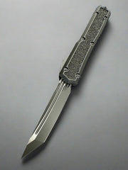 Microtech Makora T/E Tanto SS Tactical OTF Automatic Knife Black Al (3.4" Black) 207-1 TS