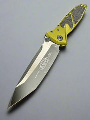 MICROTECH SOCOM ELITE- MANUAL FOLDER- TANTO EDGE- OD GREEN HANDLE- BLACK BLADE 161-1 OD