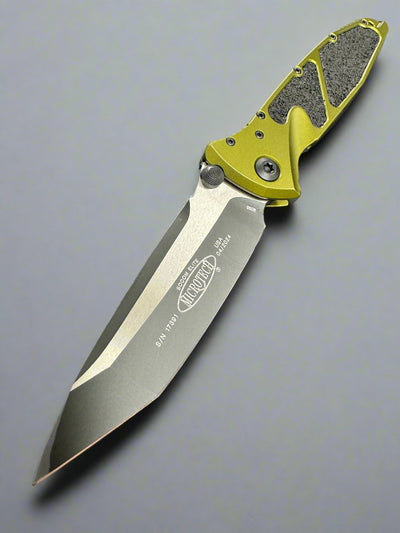 MICROTECH SOCOM ELITE- MANUAL FOLDER- TANTO EDGE- OD GREEN HANDLE- BLACK BLADE 161-1 OD