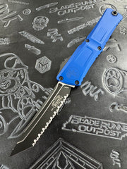 Microtech Knives Combat Troodon Gen III Black Full Serrated Tanto w/ Navy Blue Handle 1144-3 NA