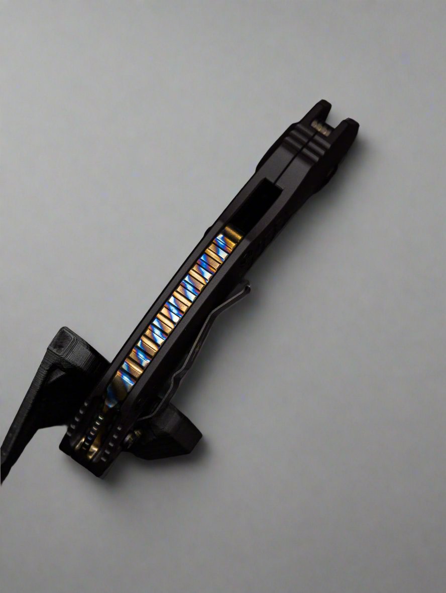 Pre Owned Marfione Custom/Bastinelli "Brachial" DLC Two-Tone Black Anodized DLC HW Flamed Backspacer