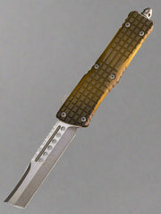 MICROTECH COMBAT HELLHOUND RAZOR OTF KNIFE- APOCALYTPTIC EARTH FRAG HANDLE- APOCALYPTIC PLAIN EDGE BLADE 219R-10 APFRAES