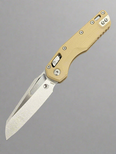 Microtech Knives MSI RAM LOK Tan Fluted G-10 & Stonewash M390MK 210-10 FLGTTA