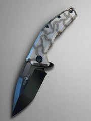 Heretic Knives Medusa Manual Flamed Titanium Frame Lock DLC MagnaCut H009-6A-FTi