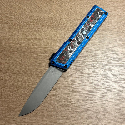 Chaves Dissident Drop Point - Blue Crosshatch Aluminum w/ Nebula Fat Carbon Inlay - Stonewash M390