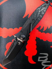 Microtech Socom Bravo T/E Signature Series DLC Titanium Hardware DLC Standard CF Scales 261-1 DLCTCF *