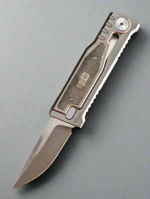 REATE EXO-MINI POCKET KNIFE BLACK MICARTA INLAY HANDLE CPM-3V DROP POINT BLADE