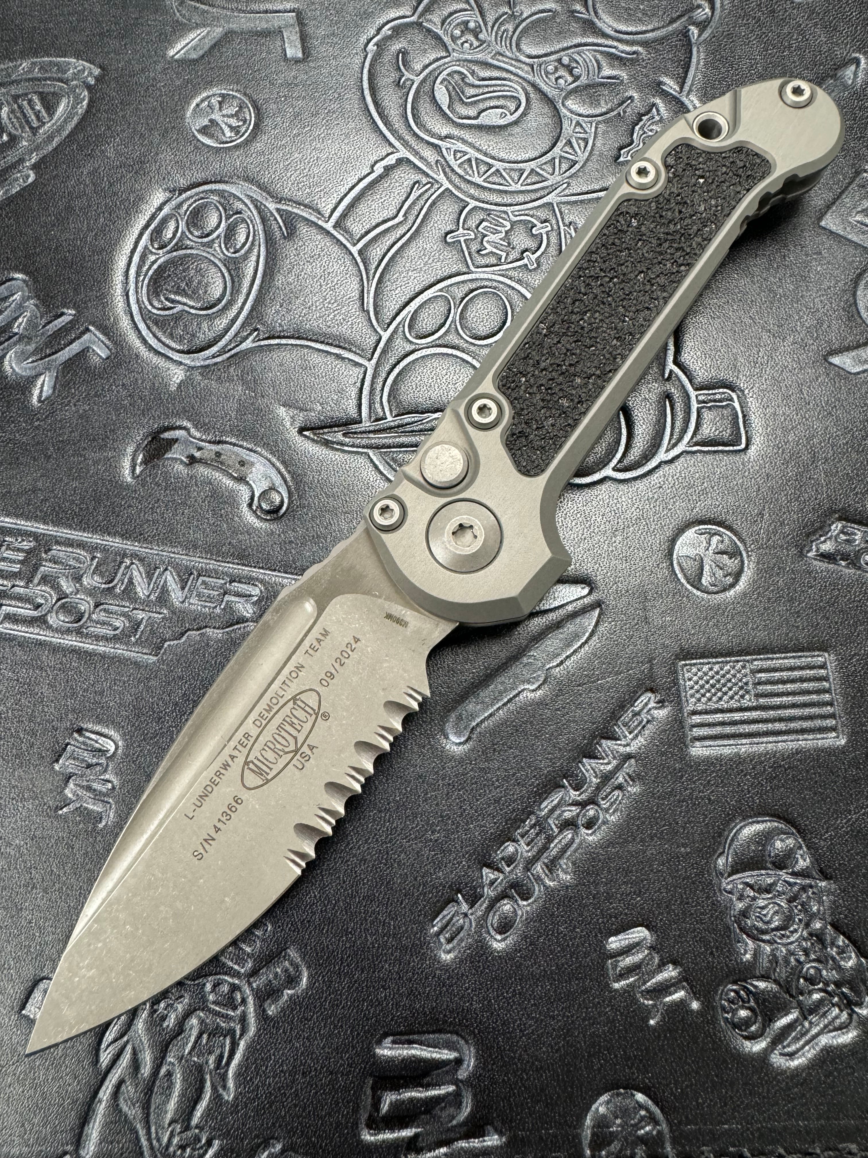 Microtech Knives LUDT Gen III Apocalyptic Partial Serrated Natural Clear Drop Point 1135-11 APNC