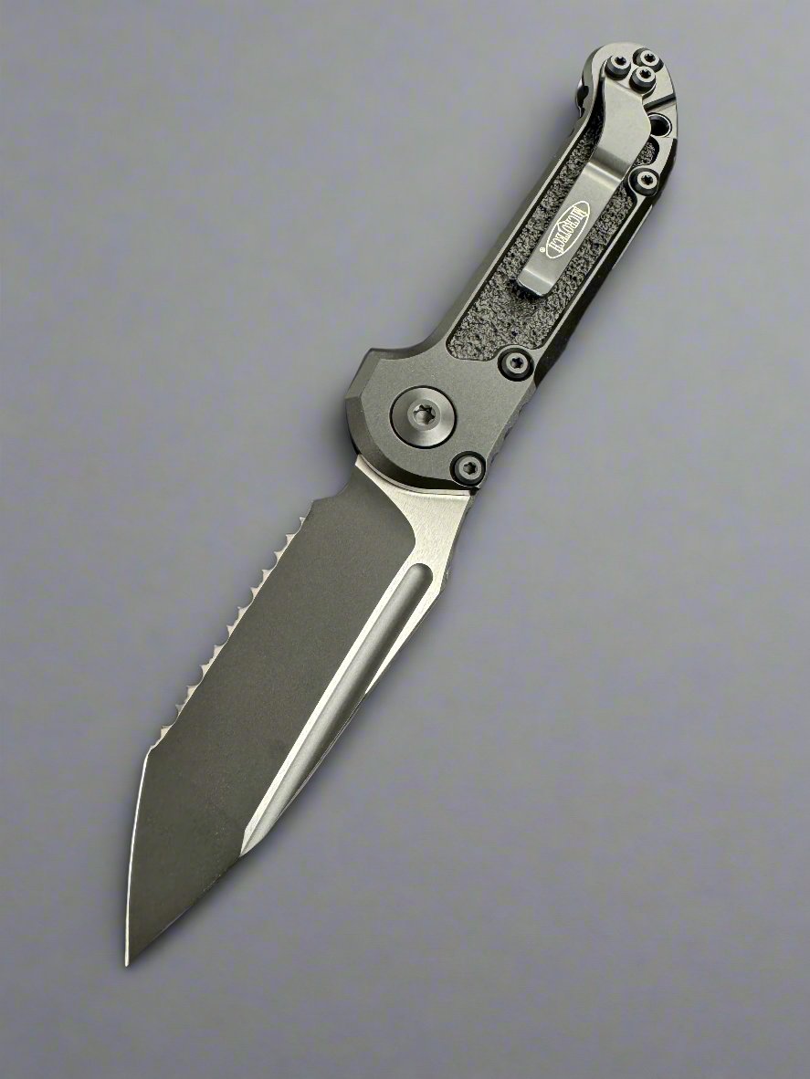 Microtech Knives LUDT Gen III Tactical Tanto Full Serrated w/ Black Handle 1136-3 T