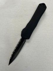 Heretic Knives Manticore E Black Tactical Grenade Grip w/ DLC Full Serrated D/E MagnaCut H028F-6C-T