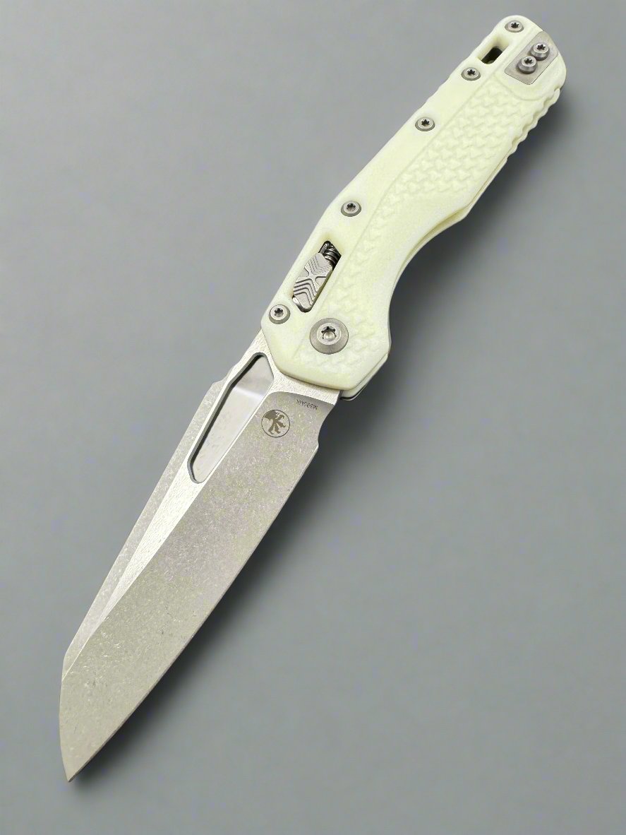Microtech Knives MSI RAM LOK White Polymer & M390MK Apocalyptic Standard 210T-10 APPMWH
