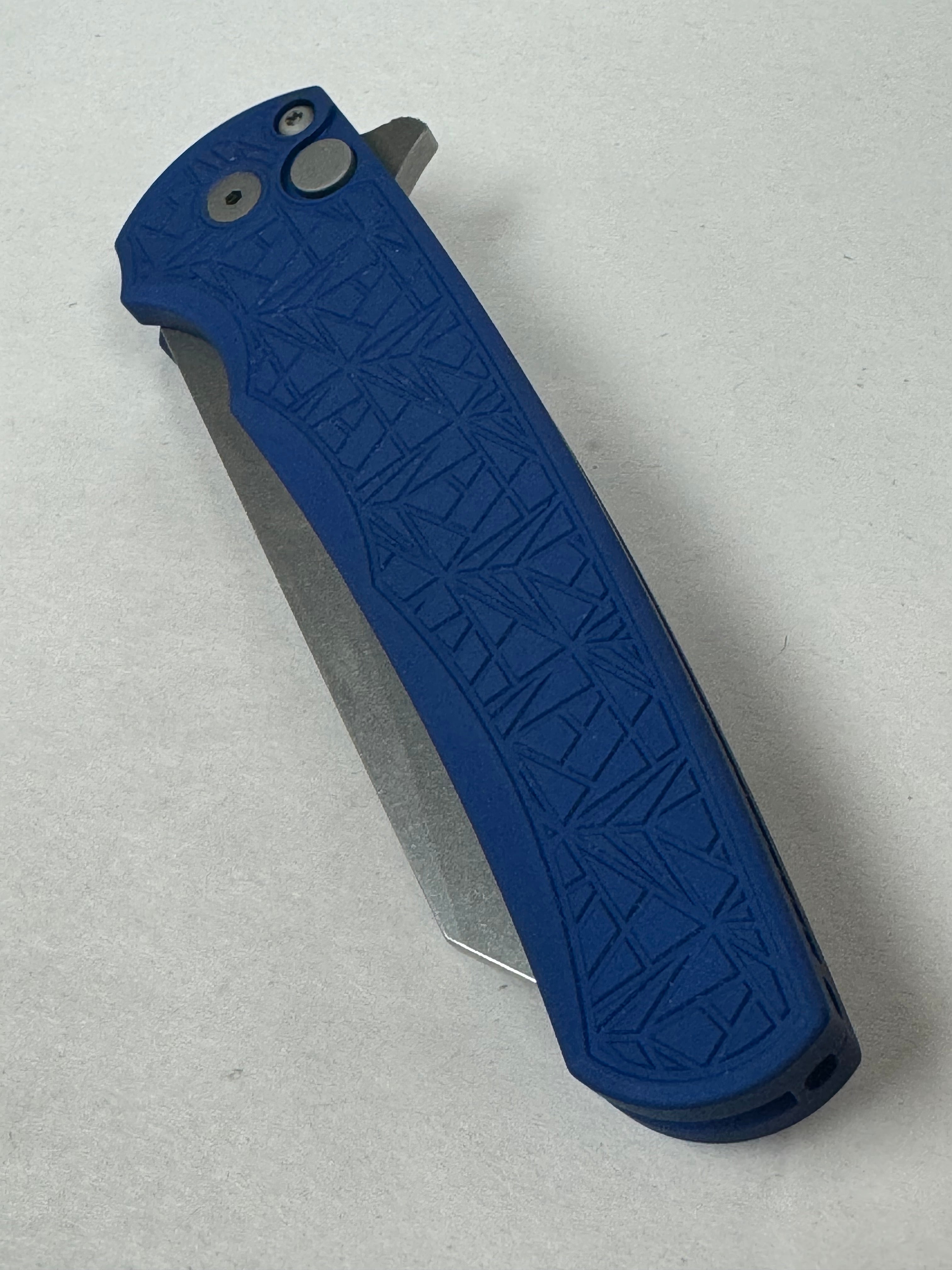 Pro-Tech Malibu Blue Nexus Handle & Stonewash MagnaCut Reverse Tanto Blade 5405-BLUE Nexus