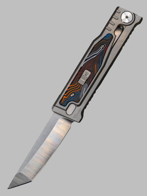 REATE EXO-M G10 MULTI COLOR OTF KNIFE TITANIUM 2.95" TANTO SATIN