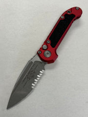 Microtech Knives LUDT Gen III Apocalyptic Partial Serrated Drop Point w/ Red Handle 1135-11 APRD