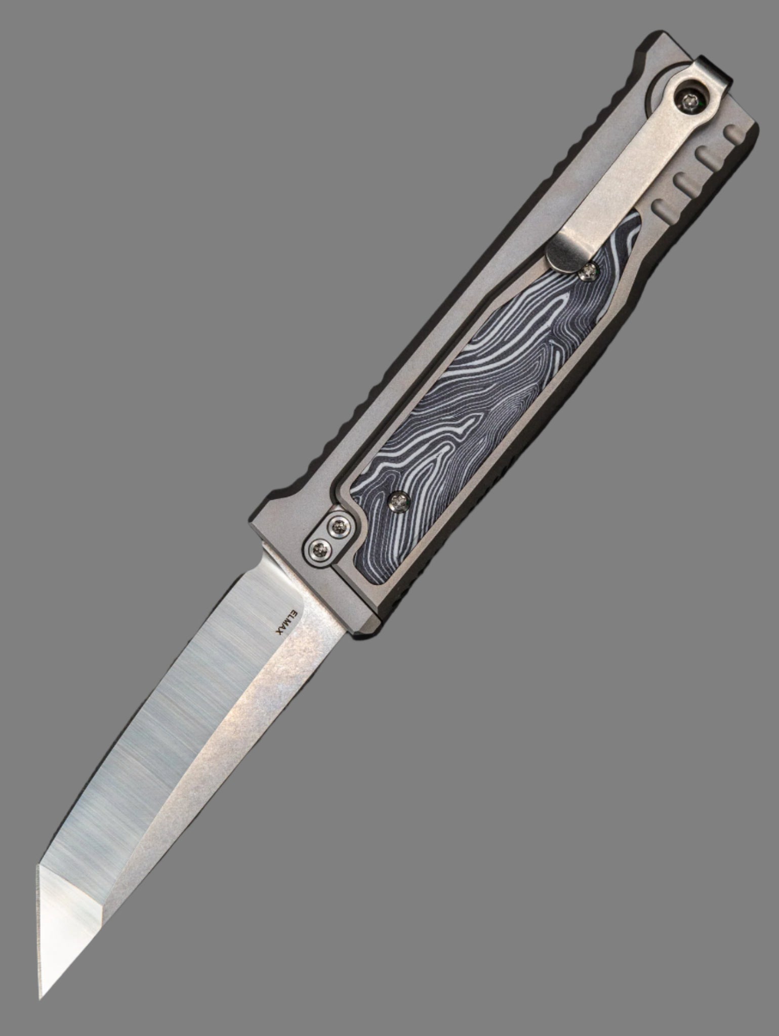 REATE EXO-M G10 BLACK/WHITE OTF KNIFE TITANIUM 2.95" TANTO SATIN