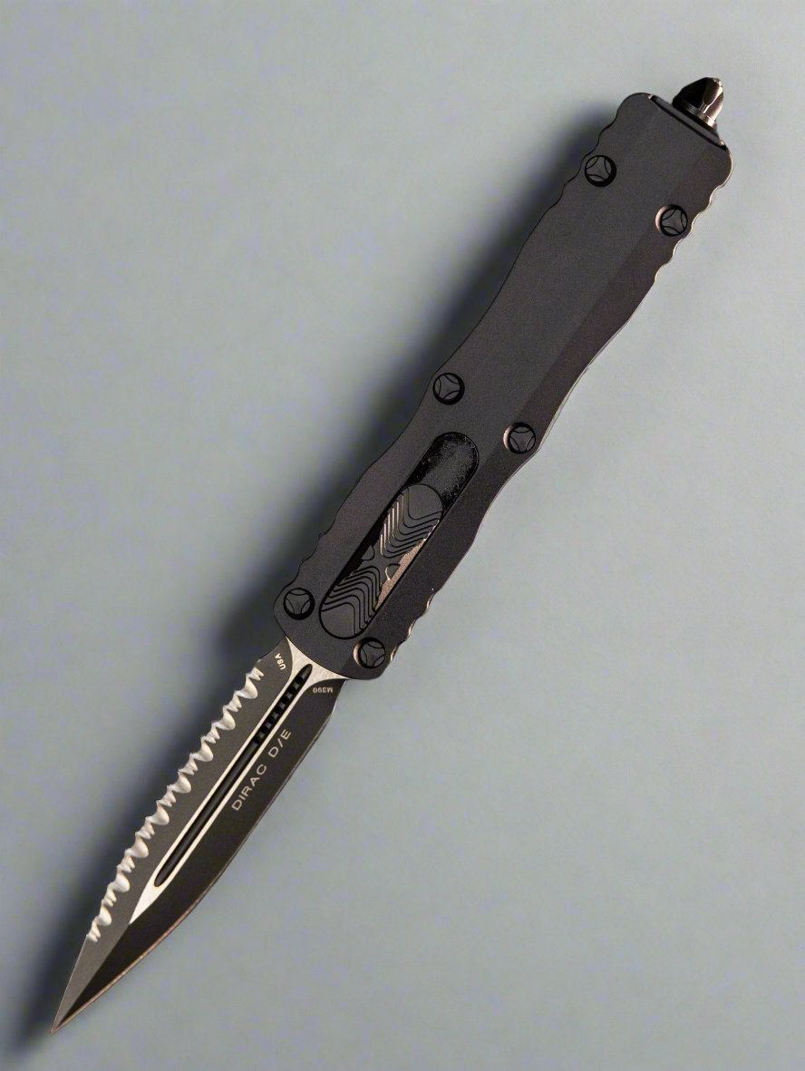 Microtech Dirac D/E Full Serrated Black Tactical 225-3T