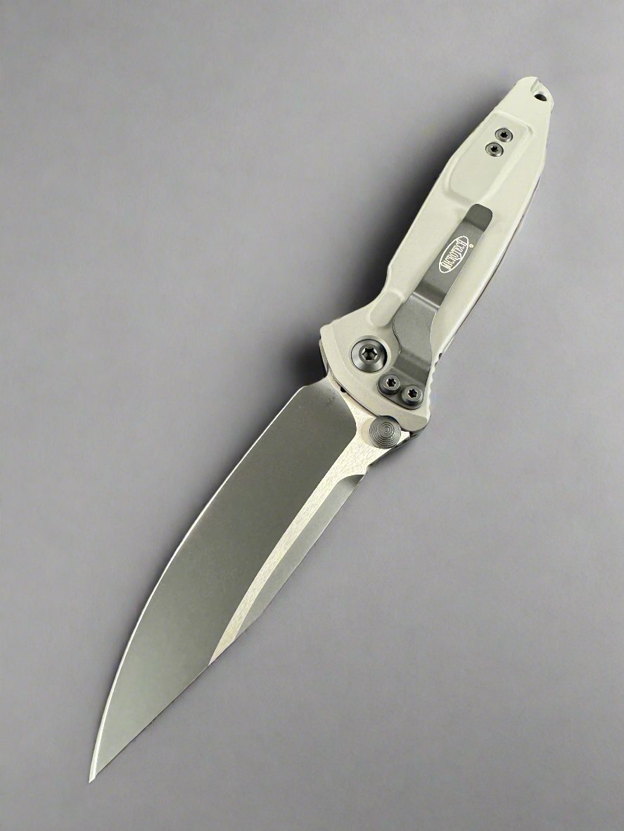 Microtech Socom Elite Manual Single Edge Tactical Standard Natural Clear 160-1 NC