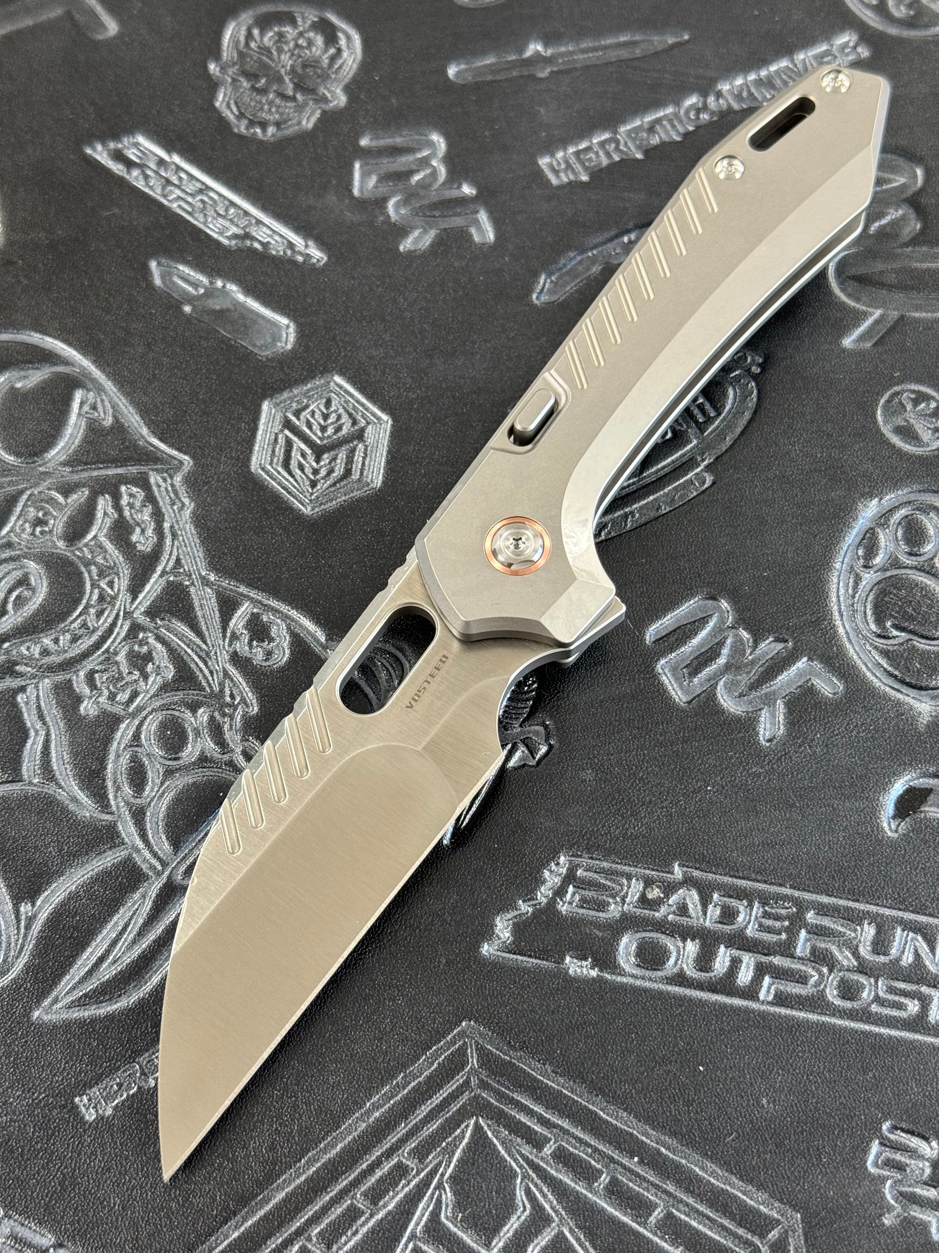 Vosteed RSKAOS - Top Liner Lock (3.46" M390 Satin Wharncliffe Blade & Titanium Handle) - A0902