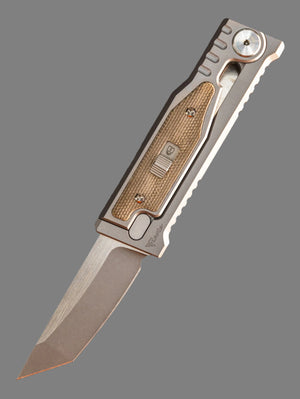 REATE EXO-MINI POCKET KNIFE GREEN MICARTA INLAY HANDLE CPM-3V TANTO BLADE