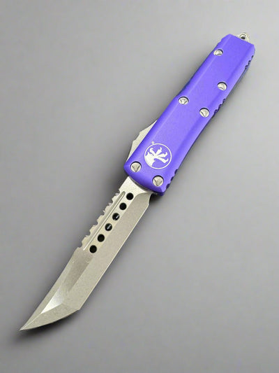 Microtech UTX-85 Hellhound OTF Knife Purple (3.1" Apocalyptic)