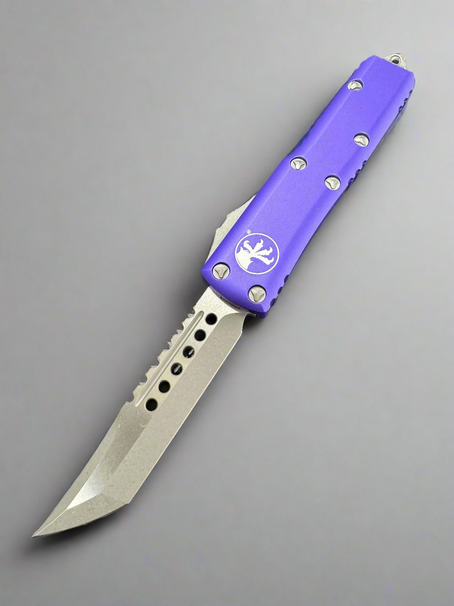 Microtech UTX-85 Hellhound OTF Knife Purple (3.1" Apocalyptic)