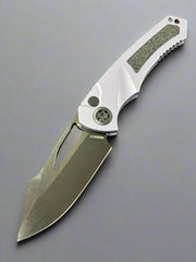 Heretic Knives Pariah M/A Button Lock Gray Aluminum Handles w/ DLC MagnaCut H046-6A-GRY