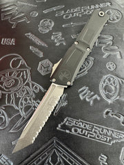 Microtech Knives Combat Troodon Gen III Stonewash F/S Tanto w/ Black Handle 1144-12