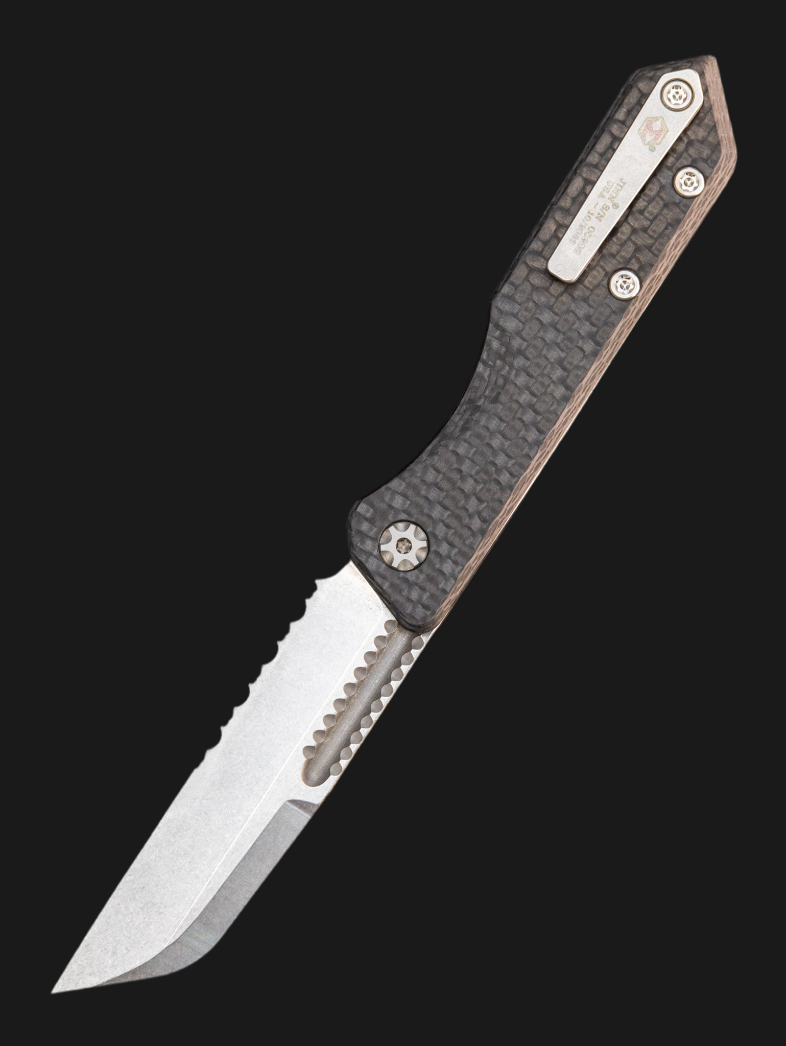 Heretic Knives Jinn Carbon Fiber & Serrated Stonewash H013-2B-CF