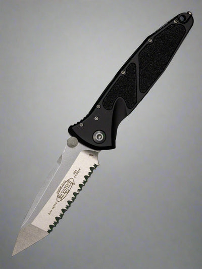 Microtech Socom Elite Tanto Full Serrated Manual Stonewash Standard 161-12