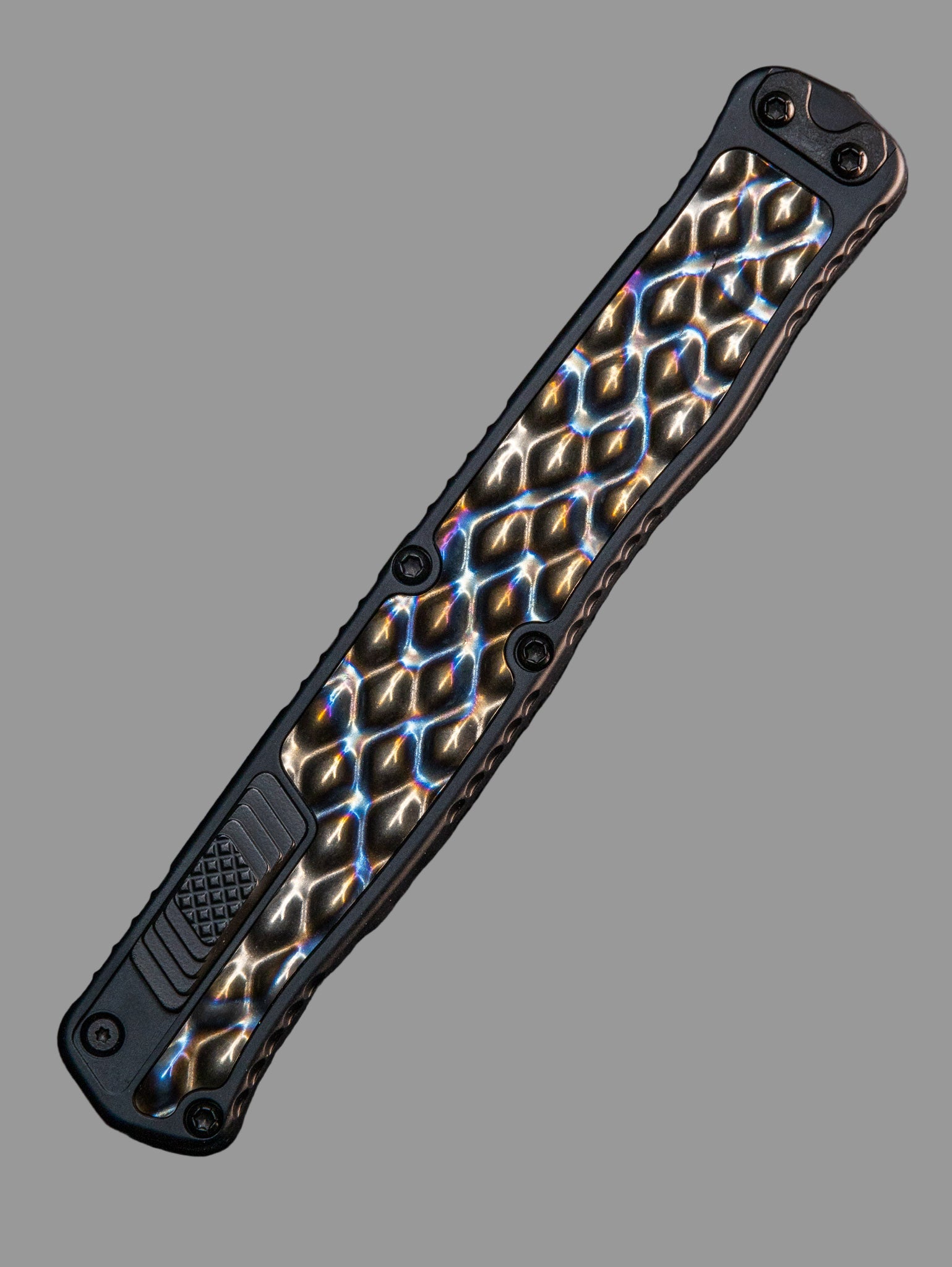 Heretic Knives Cleric II 2 Flamed Titanium Inlays & DLC Tanto Magnacut H019-6A-FTI