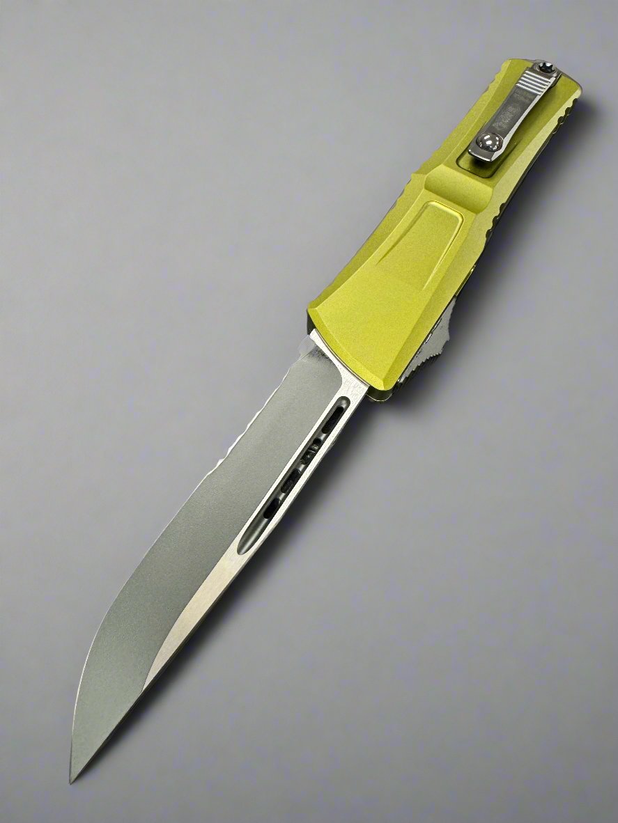 Microtech Knives Combat Troodon Gen III Black Single Edge Partial Serrated w/ OD Green Handle 1143-2 OD