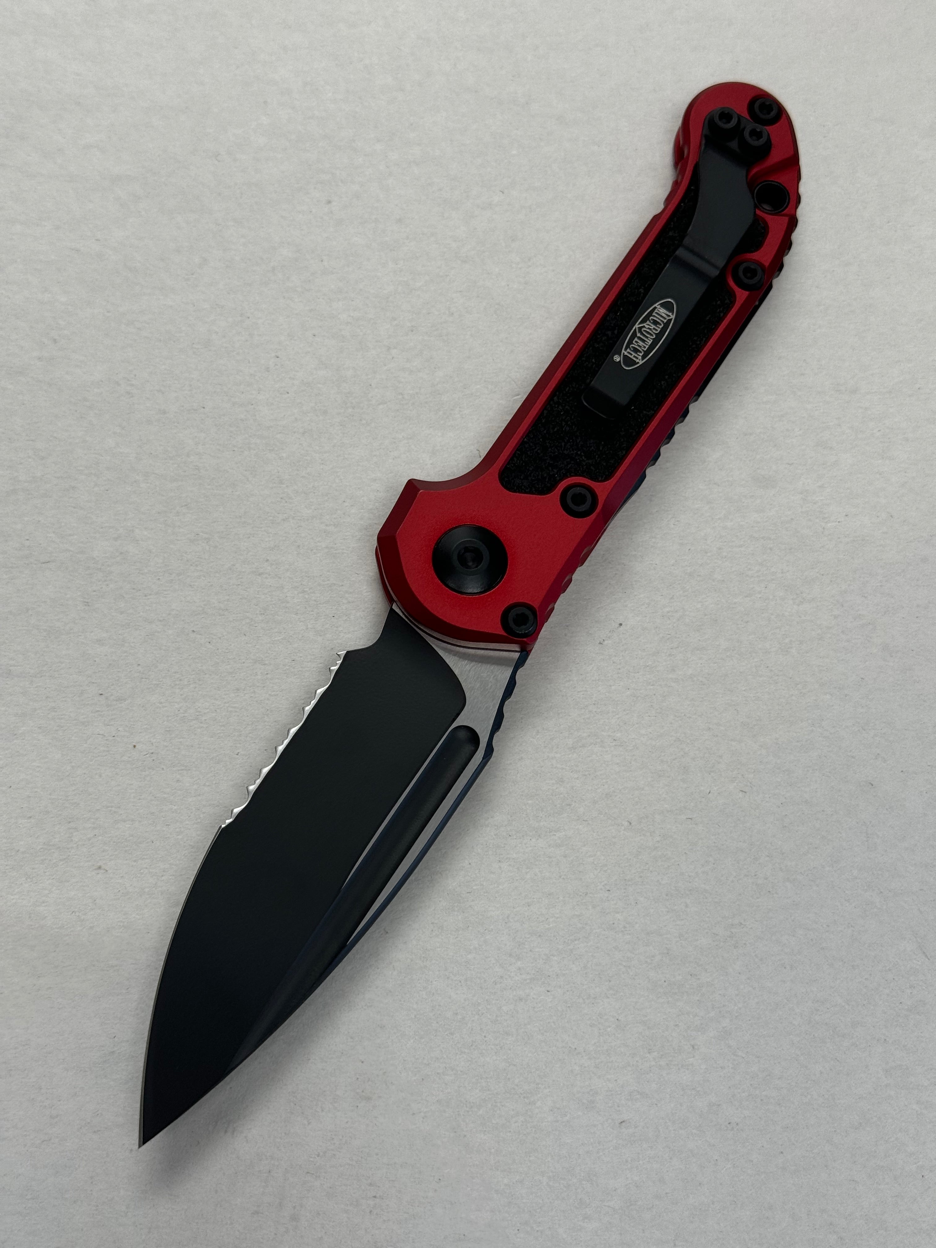 Microtech Knives LUDT Gen III Red Tactical Partial Serrated S/E 1135-2 RD