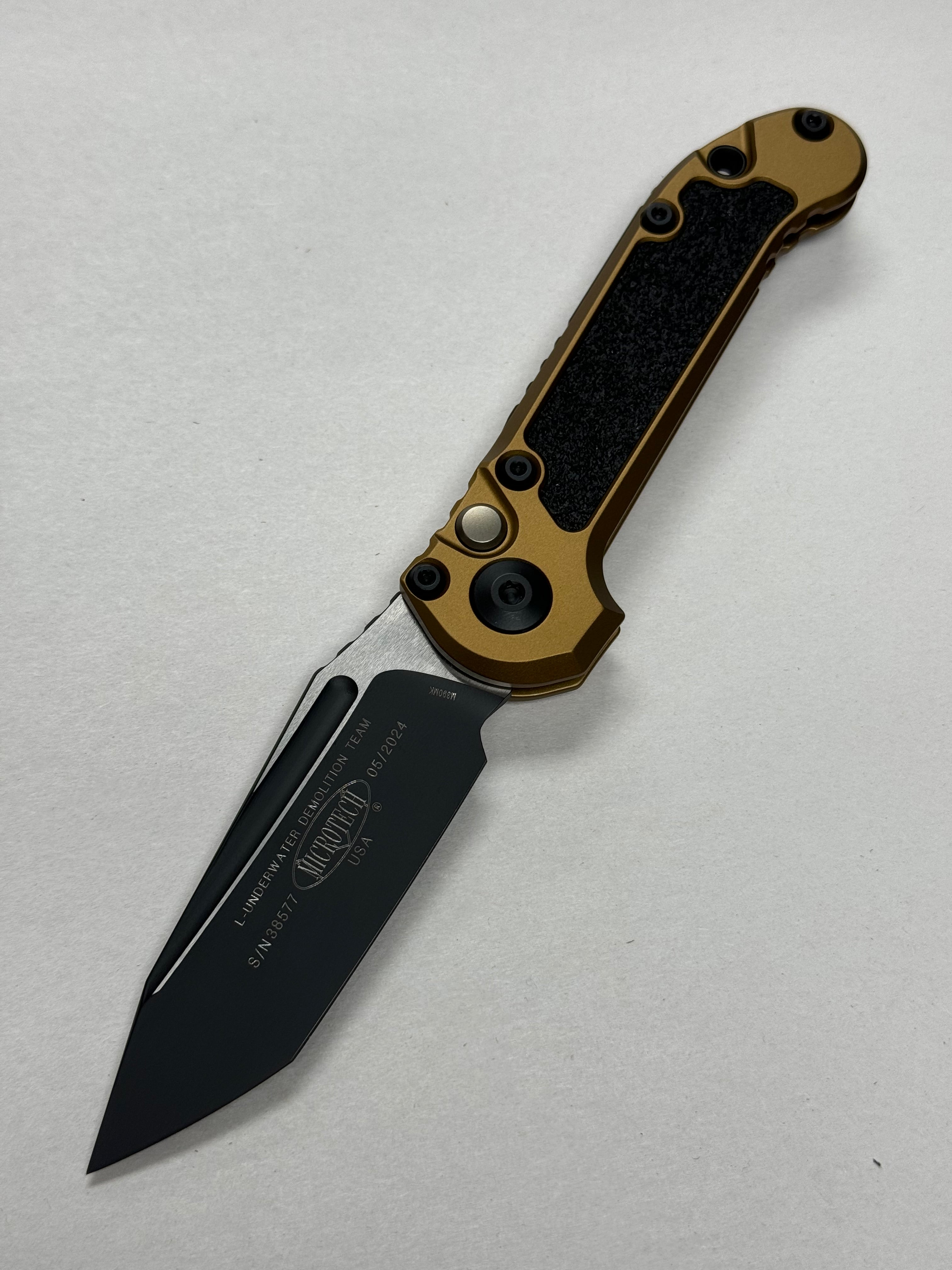 Microtech Knives LUDT Gen III Black Tanto w/ Tan Handle 1136-1 TA