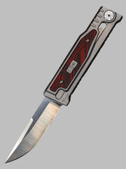REATE EXO-M G10 RED/BLACK OTF KNIFE TITANIUM 2.95" DROP POINT SATIN