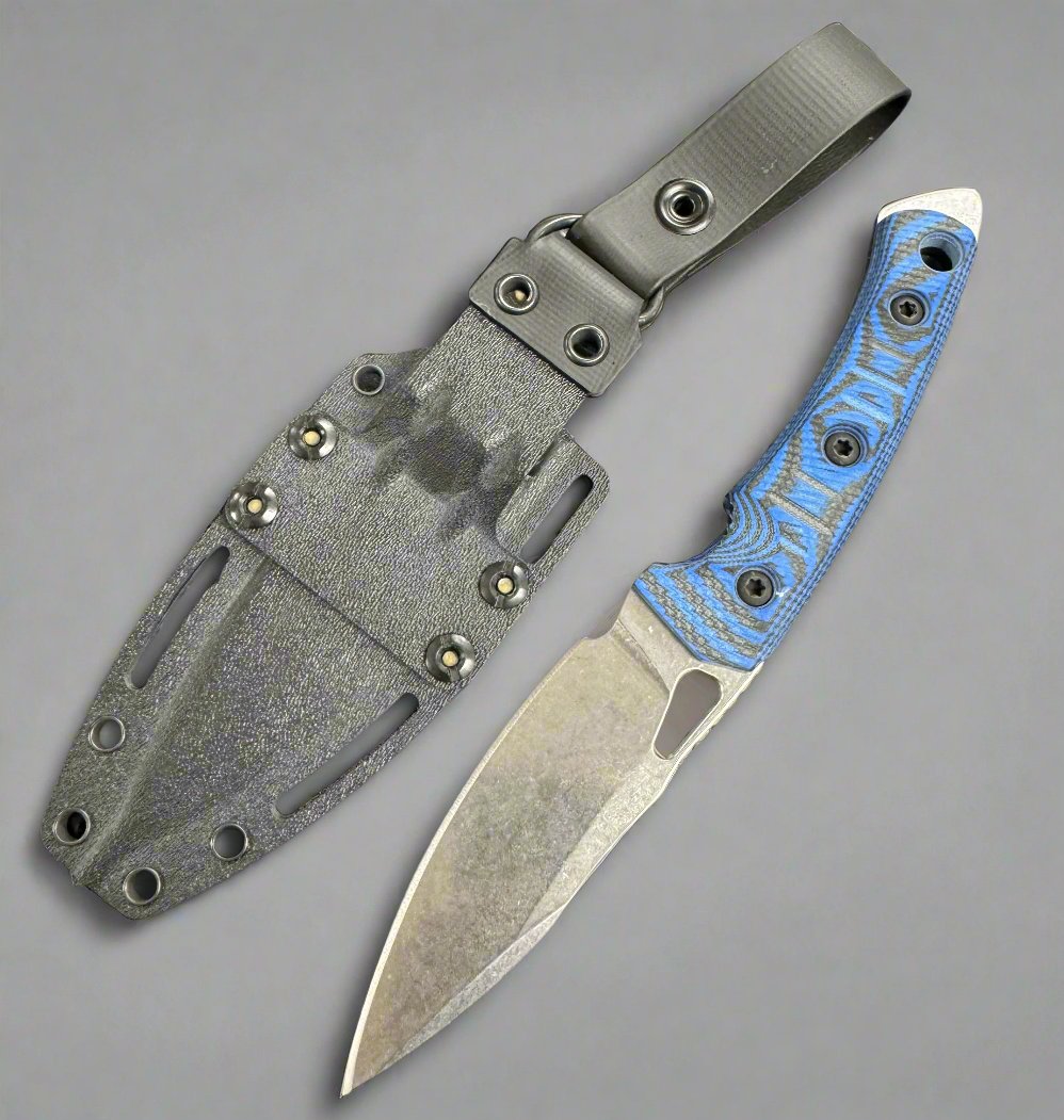 FOBOS Fixed Cacula - Blue & Black G-10 w Sheath S35vn