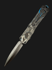 Heretic Manticore S Double Edge DLC Blue Camo Carbon Blue Handle Magnacut Iconoclast