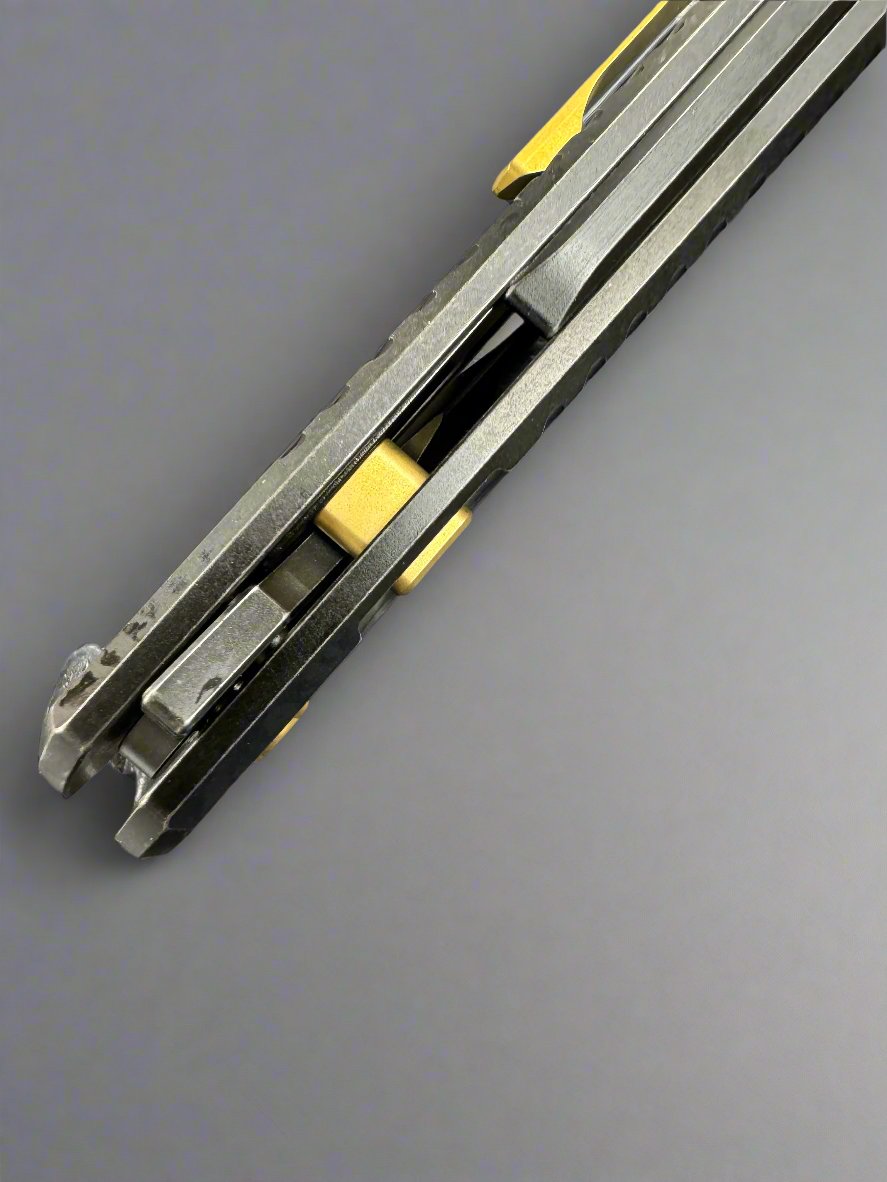 Vosteed RSKAOS Top Linerlock Knife Titanium Black (3.5" Black SW Wharncliffe)