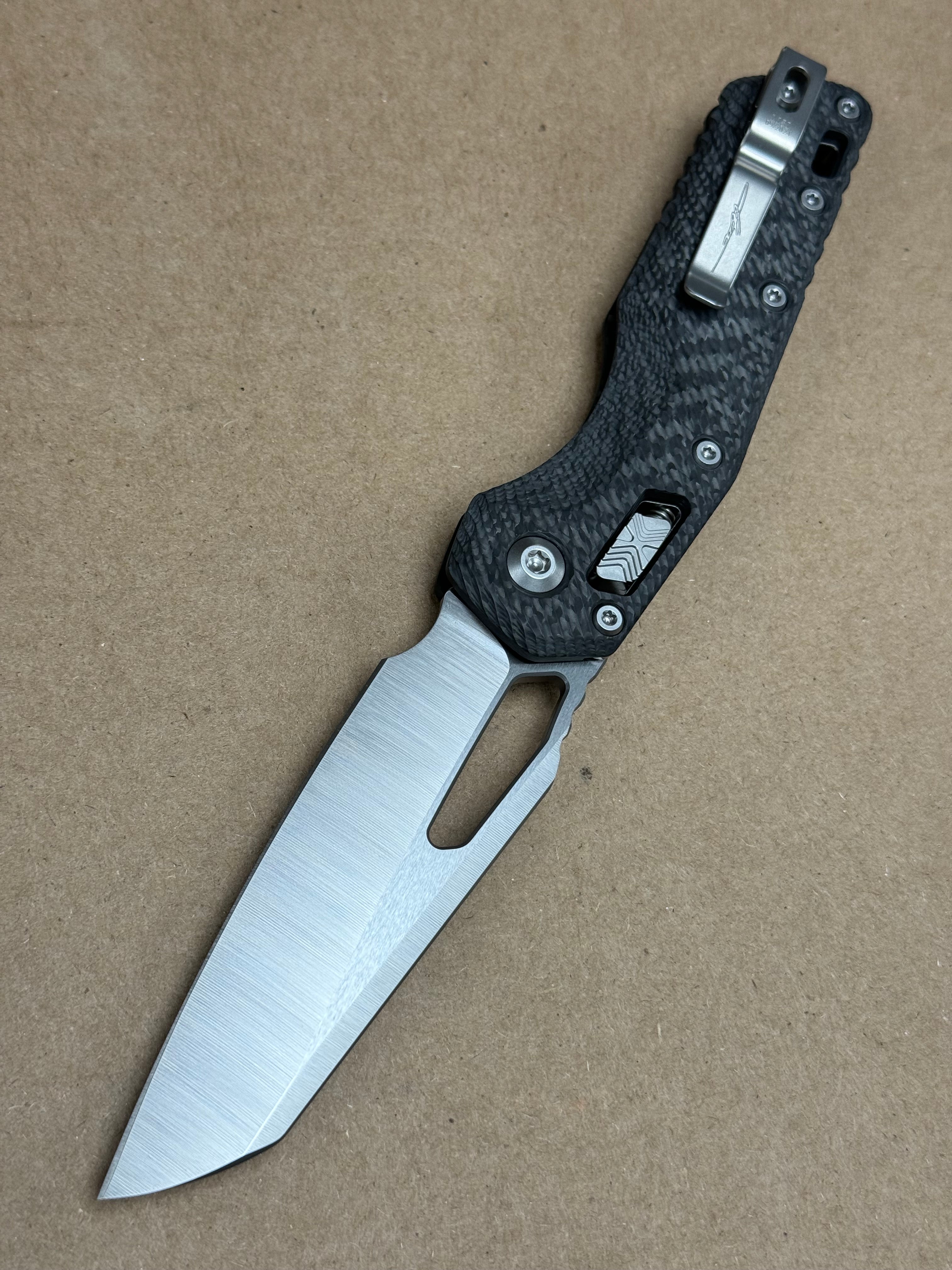Microtech Knives MSI RAM LOK Fluted Carbon Fiber & Satin M390MK Signature Series 210-4 FLCFS