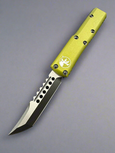 Microtech UTX-85 Hellhound Black & OD Green Signature Series 719-1ODS