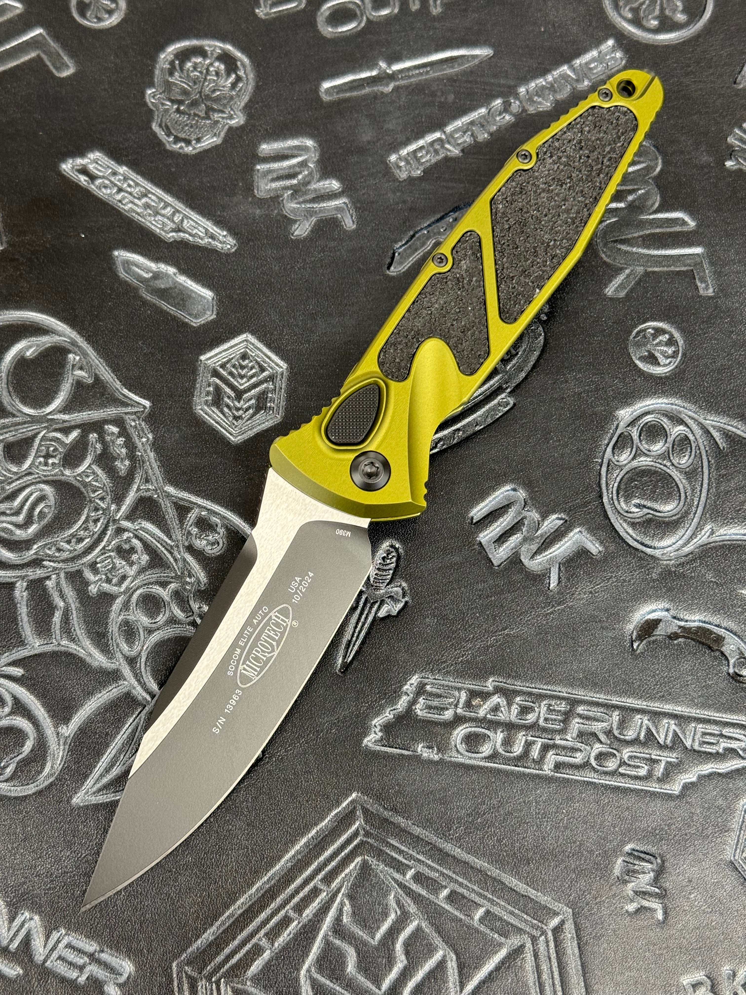 Microtech Socom Elite Auto Black S/E OD Green Standard 160A-1 OD