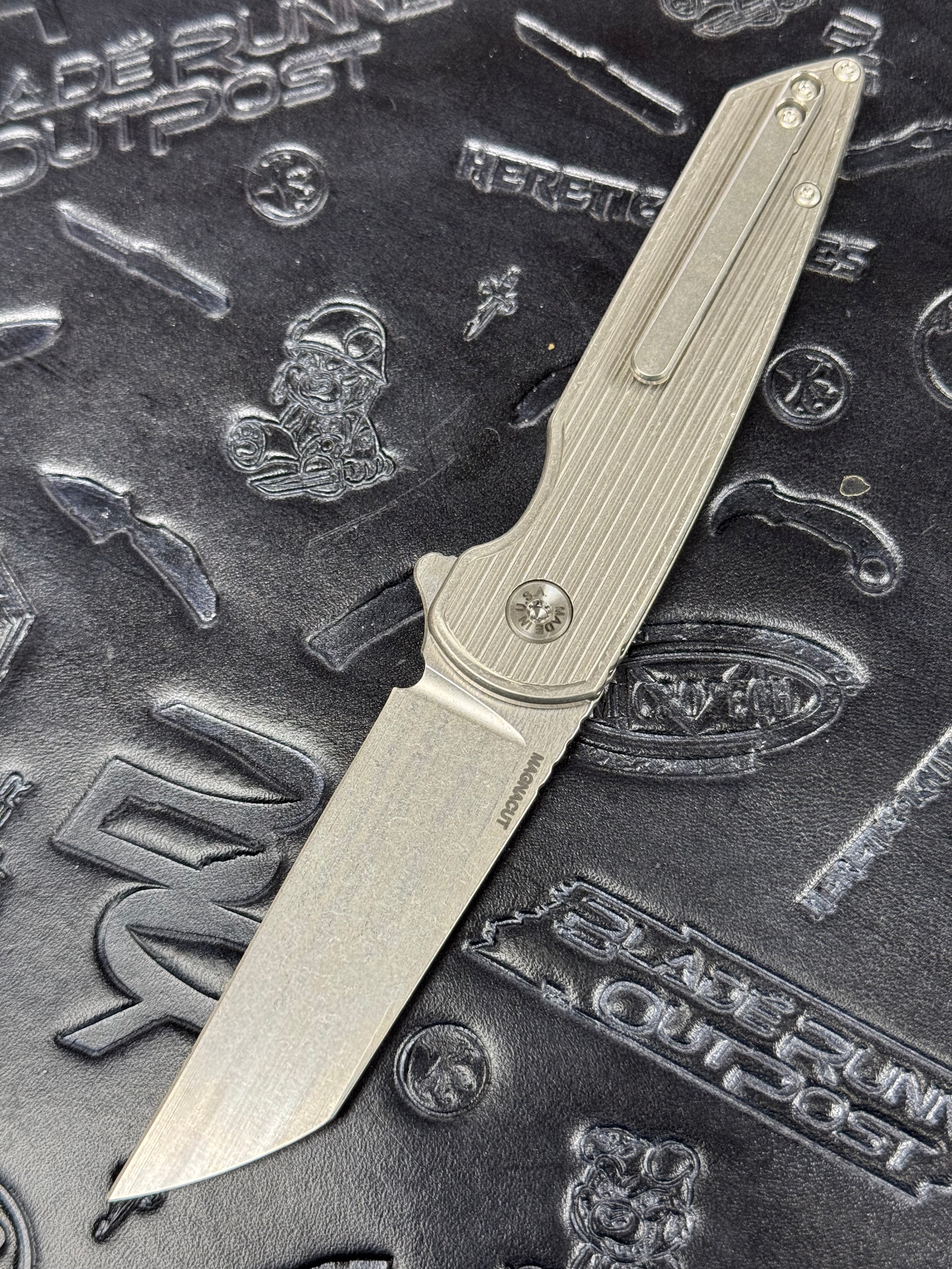 American Blade Works MODEL 2 TITANIUM Wharncliffe Magnacut