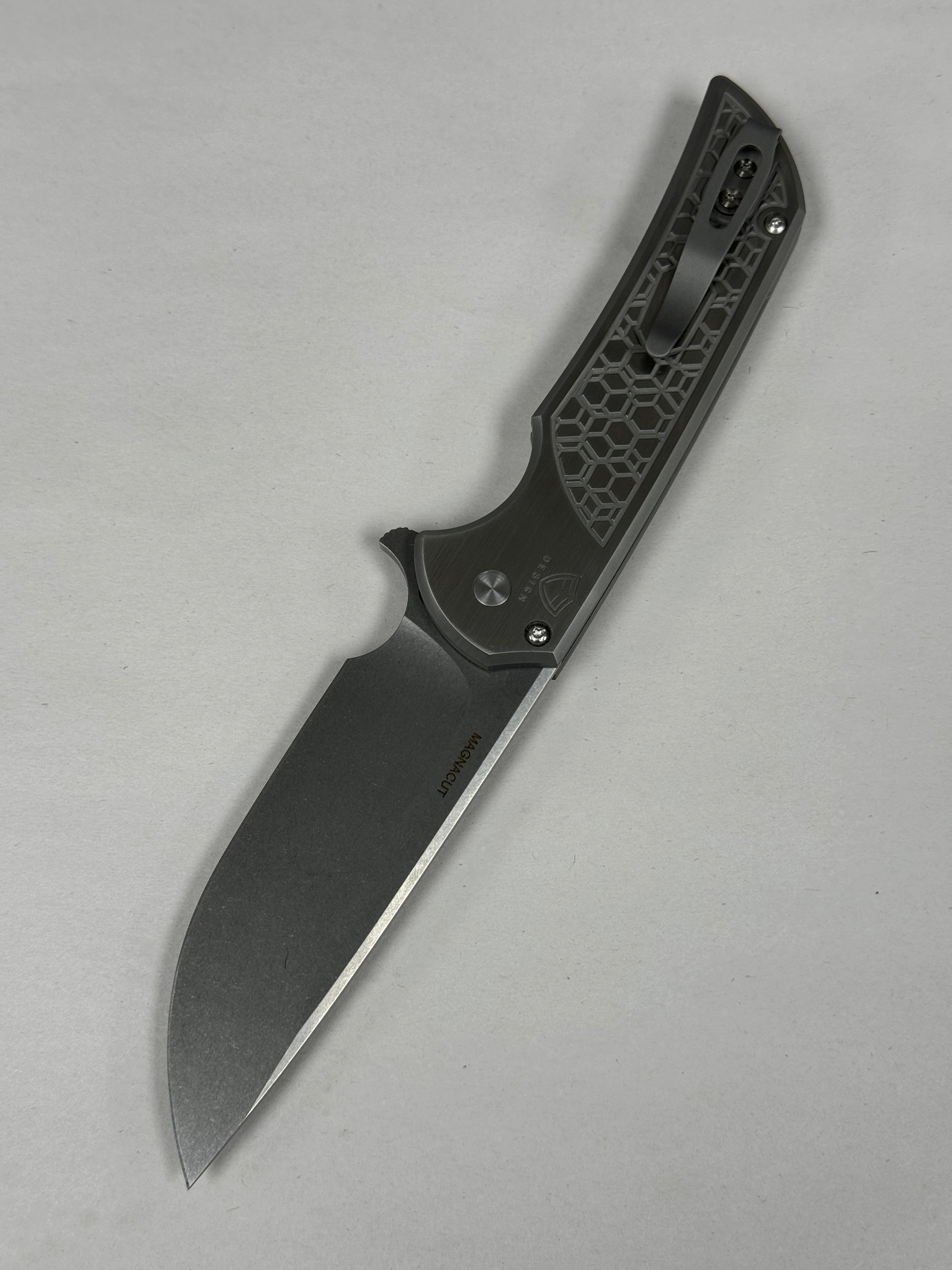 Pro-Tech Mordax Stainless Gridlock Handle & Stonewash MagnaCut 2024 Custom 002