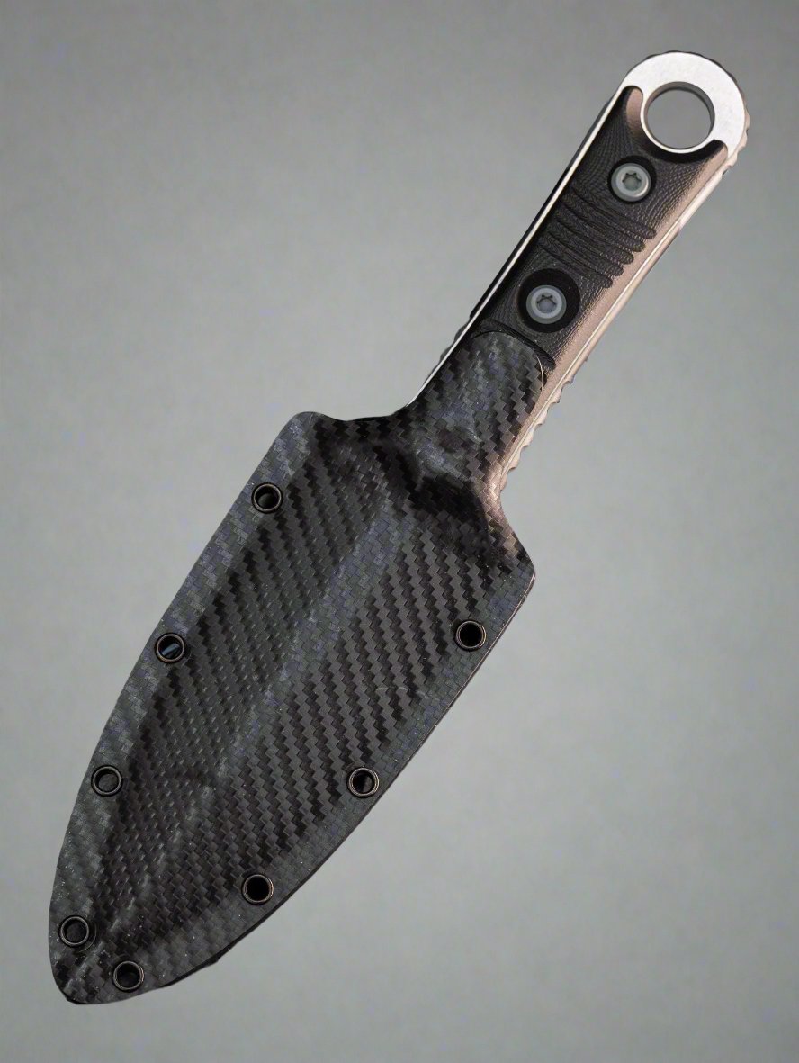 Microtech Borka SBD Dagger Fixed Blade Black Handle Urban Camo Serrated Blade Signature Series 201-2UCS