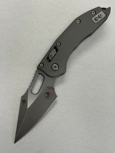 Microtech Knives Manual Stitch RAM LOK Fluted Apocalyptic Natural Clear M390MK 169RL-10 APFLNC