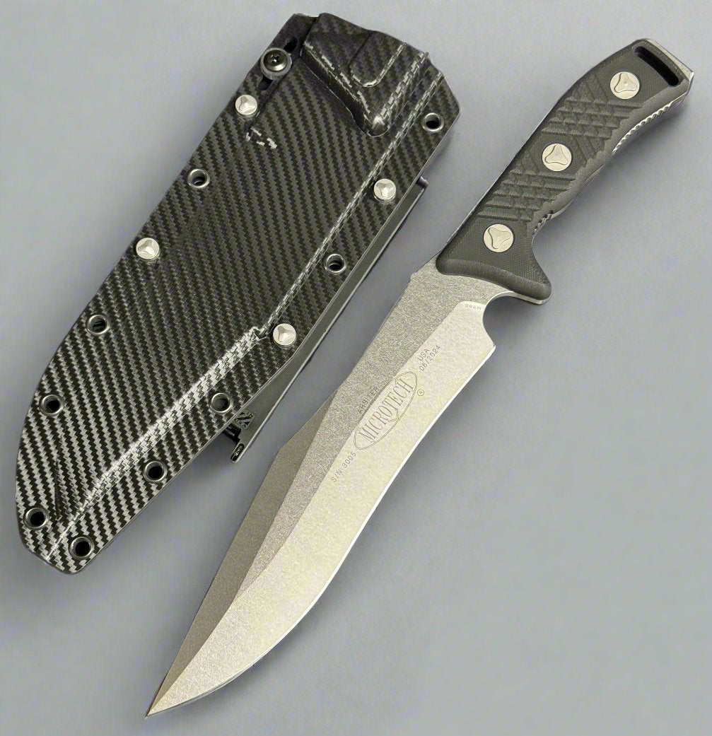 Microtech Arbiter Stonewash Standard Fixed Blade 104-10