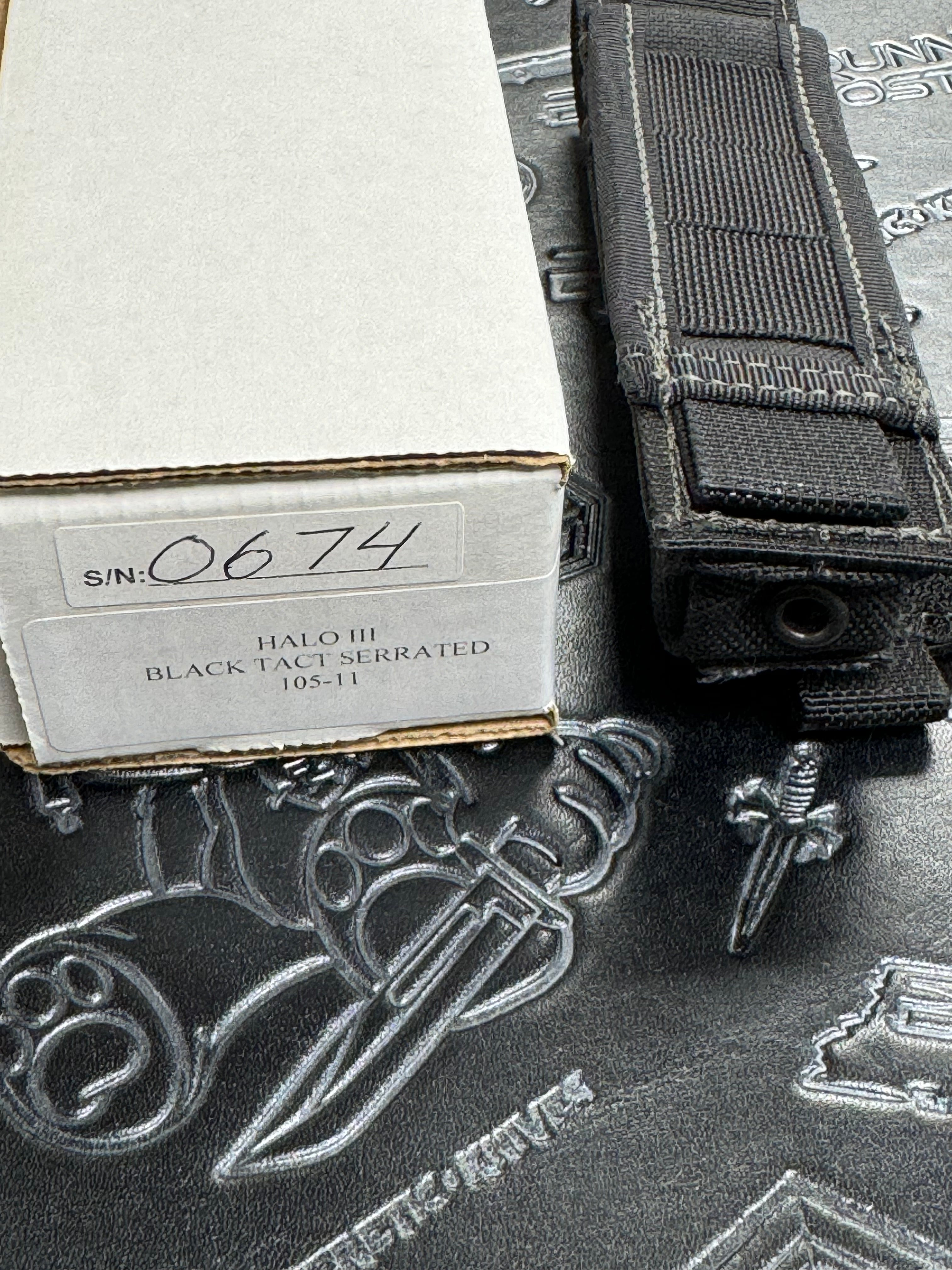 Pre Owned 105-11 HALO III - Black Tactical Serrated See Pictures