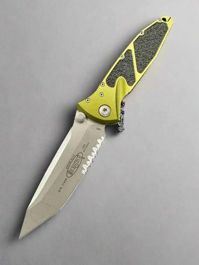 Microtech SOCOM Green Elite T/E 161-11 APOD Apocalyptic Partial Serrated Tanto Blade OD Handle