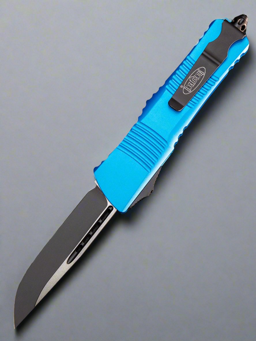 Microtech 143-1BL Combat Troodon S/E - Blue Handle - Black Blade