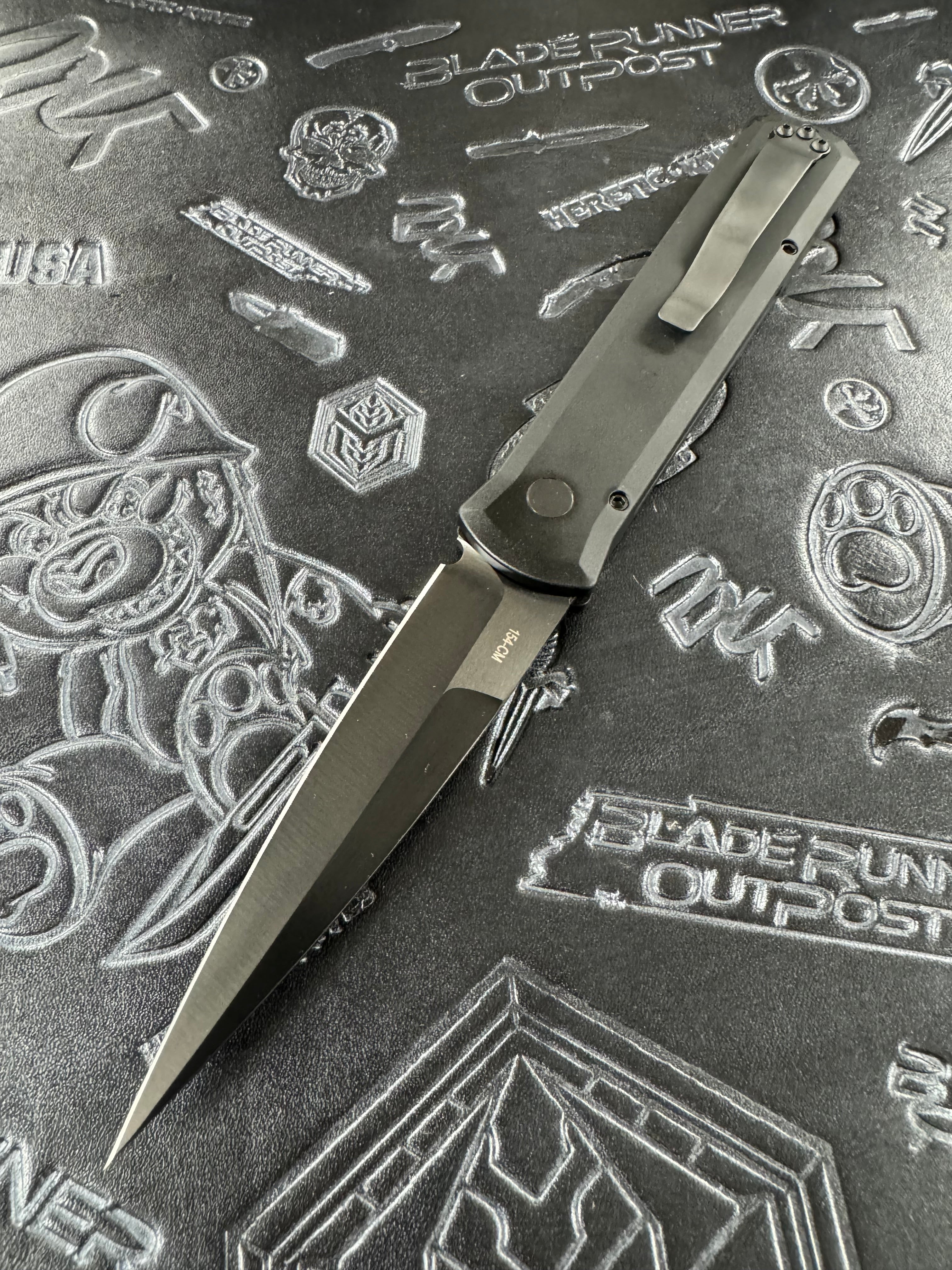 Pro-Tech Godfather Dark Edition w/ Black Handle & DLC 154-CM Blade 921-DARK